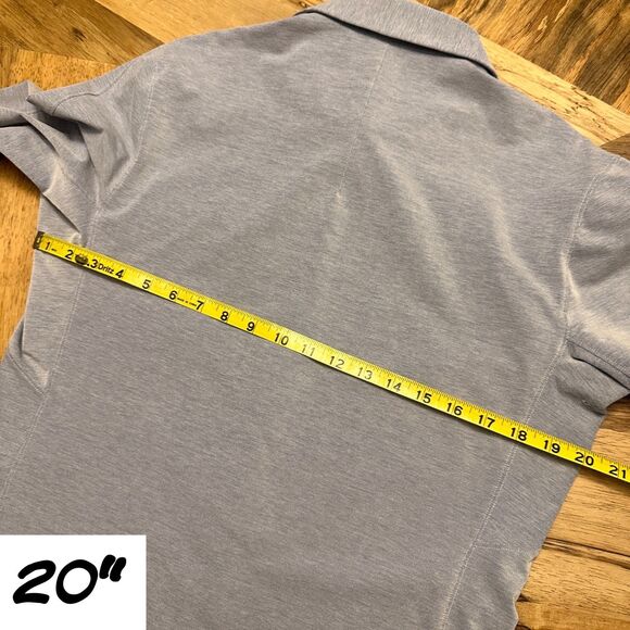 Lululemon Commission Shirt Mens M Gray Stretch Travel Button Down Hidden Pocket - Picture 12 of 12